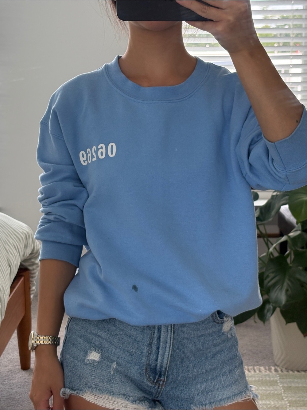 Light Blue Women's UCONN Sweatshirt